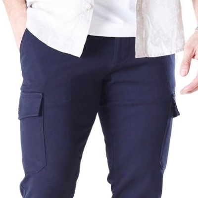 Picture of Low price cargo pants for men blue | high quality mobile pant for men stylish 2024 blue | Six pocket cargo pant for men