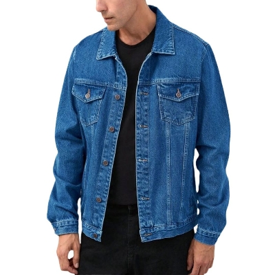 Picture of Denim blue jacket for men | Blue Denim jacket for men stylish | Export Denim jacket for men stylish 2024 - winter collection for men denim jaket