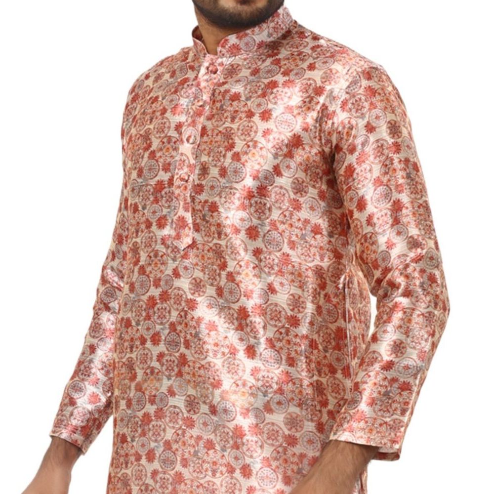 Picture of Indian panjabi for men new collection 2024 | Mens panjabi high quality | Wedding dress for men - Party khadi silk panjabi