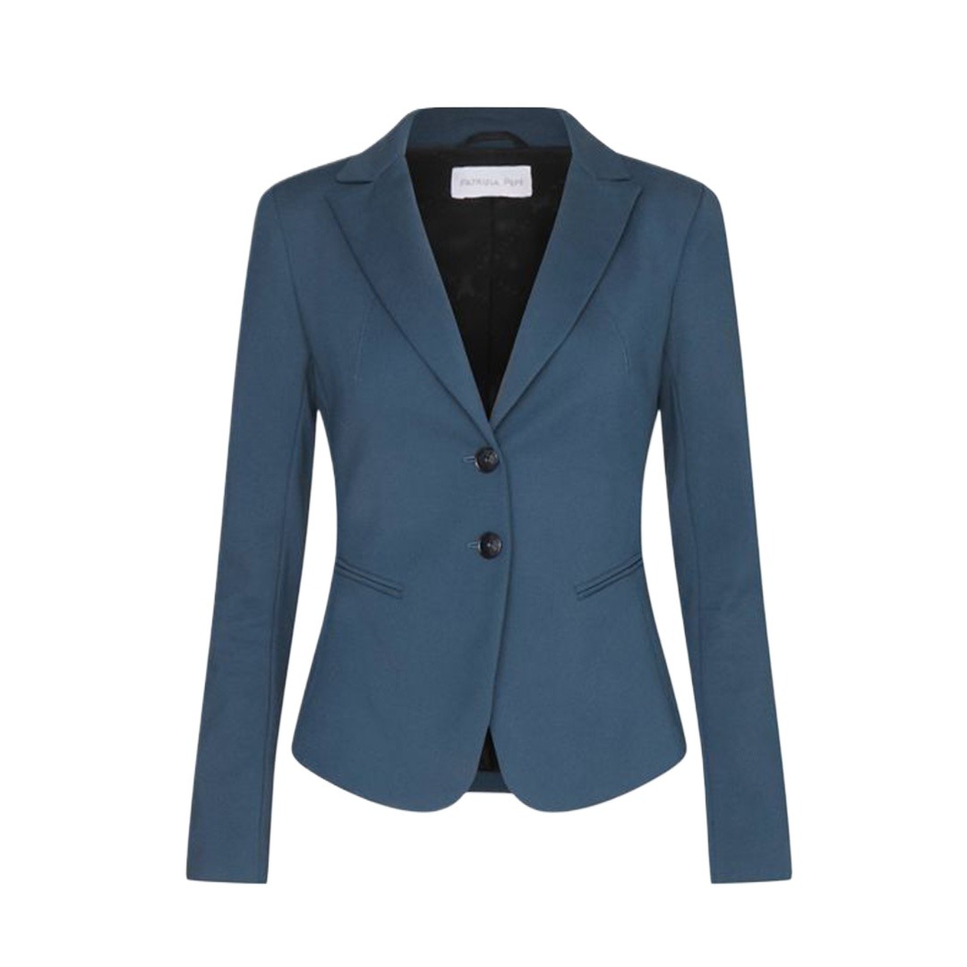 Picture of Petrol blue blazer for women winter | Formal women blazer suit long | Blazer coat for women blue