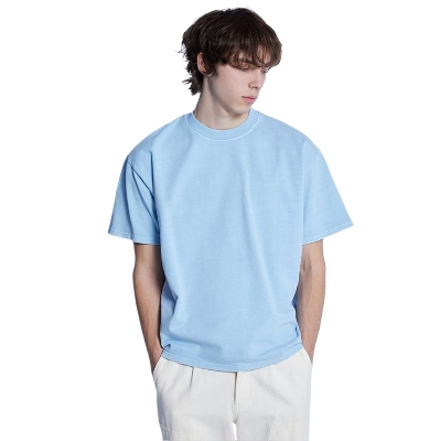 Picture of Export quality cotton tshirt for men new collection 2024 | Black, white, red, bottle green, sky blue, navy blue, purple , yellow and orange color tshirt for men