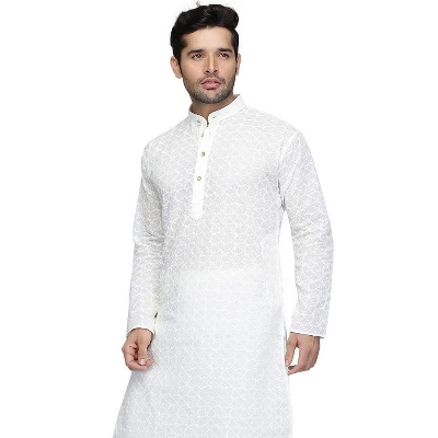Picture of High quality panjabi for men cotton white | Premium panjabi for men new collection 2024 | Indian panjabi for men new collection 2024 stylist brand
