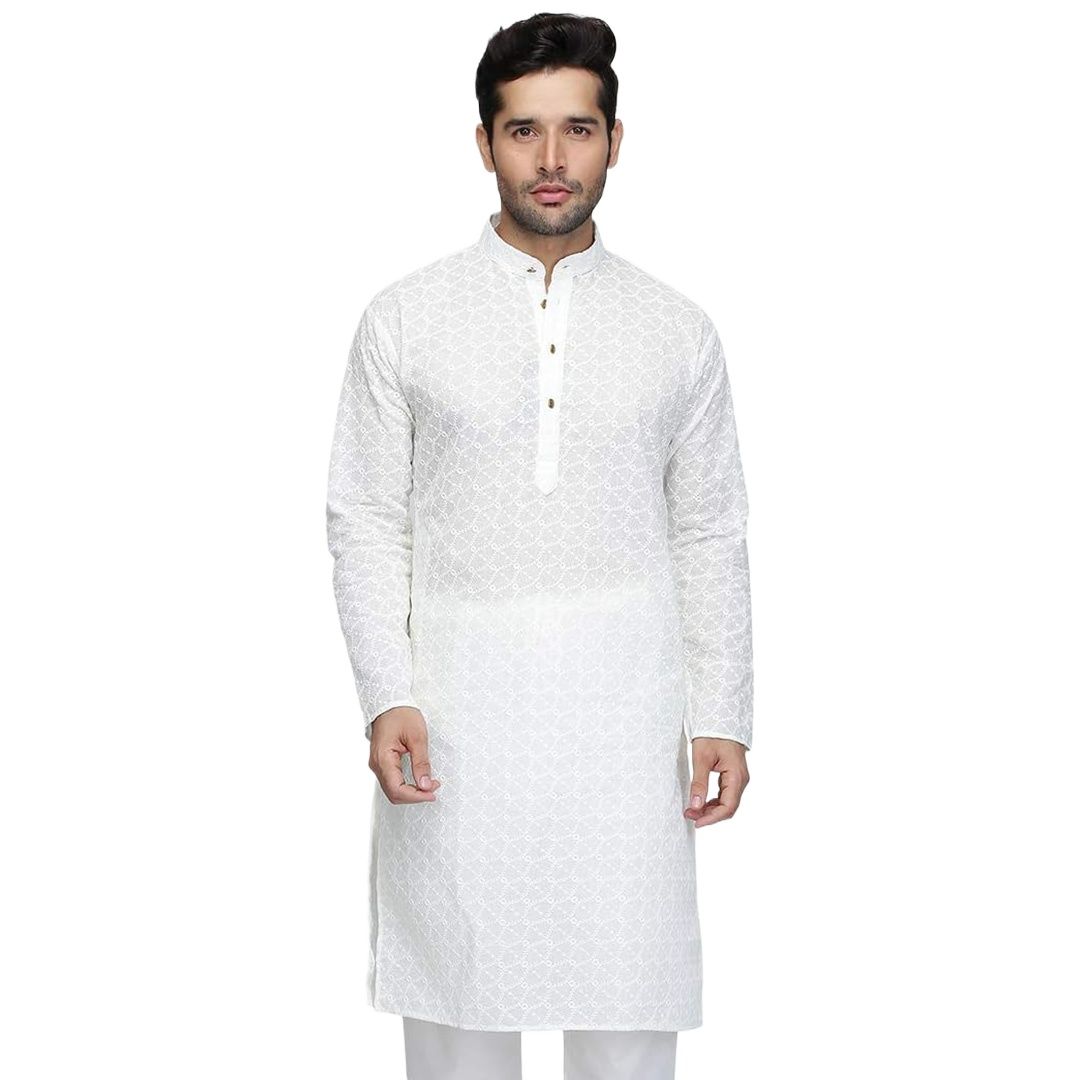 Picture of High quality panjabi for men cotton white | Premium panjabi for men new collection 2024 | Indian panjabi for men new collection 2024 stylist brand