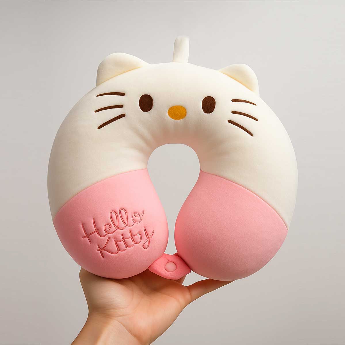 Picture of Cute neck pillow for travel women pink | Soft neck pillow for car and bus journey as long time | special gift items for girl friend | Neck treavel pillow for home decor and car decoration |