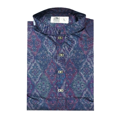 Picture of Purple and blue panjabi for men cotton | Premium panjabi for men new collection 2024 | Indian panjabi for men new collection 2024 stylist brand | Printed Panjabi for eid collection at low price