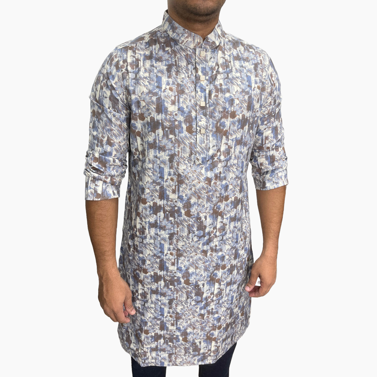 Picture of off white panjabi for men cotton | Premium panjabi for men new collection 2024 | Indian panjabi for men new collection 2024 stylist brand | Printed Panjabi for eid collection at low price