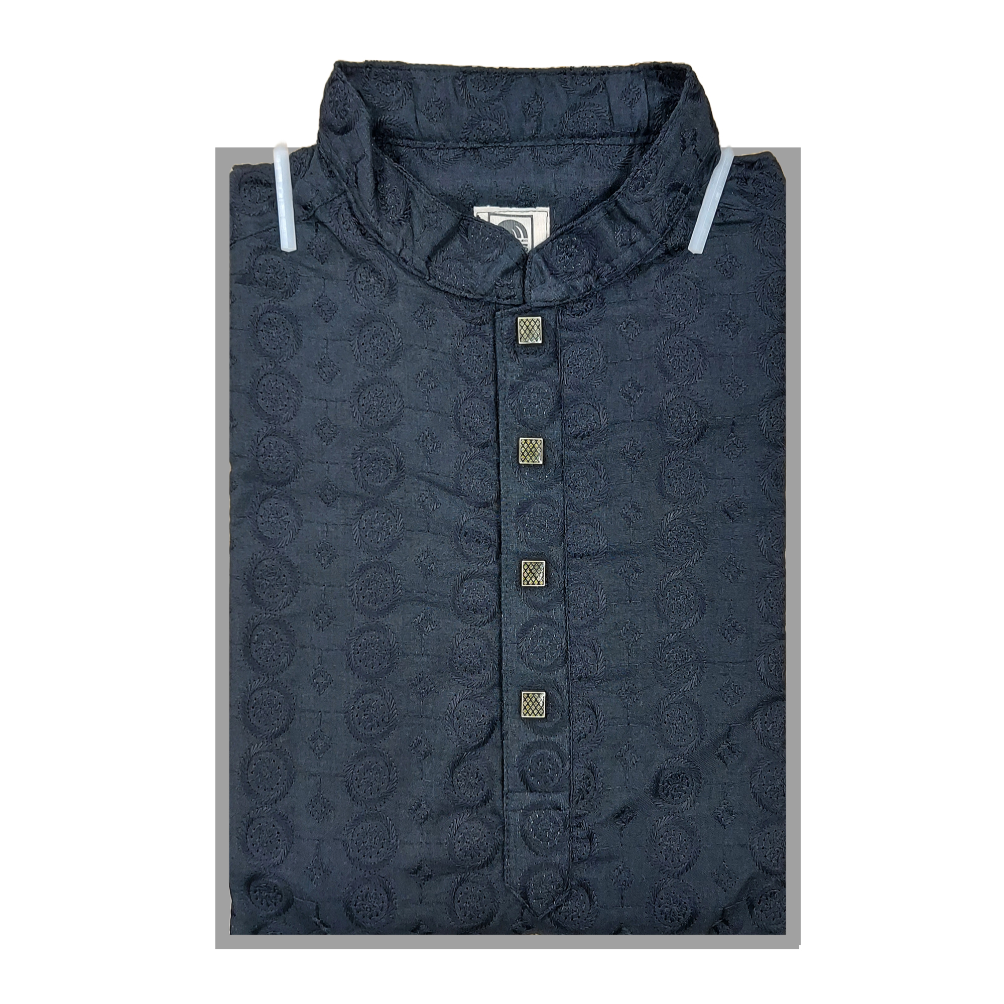 Picture of Black panjabi for men cotton | Premium panjabi for men new collection 2024 | Indian panjabi for men new collection 2024 stylist brand | Printed Panjabi for eid collection at low price