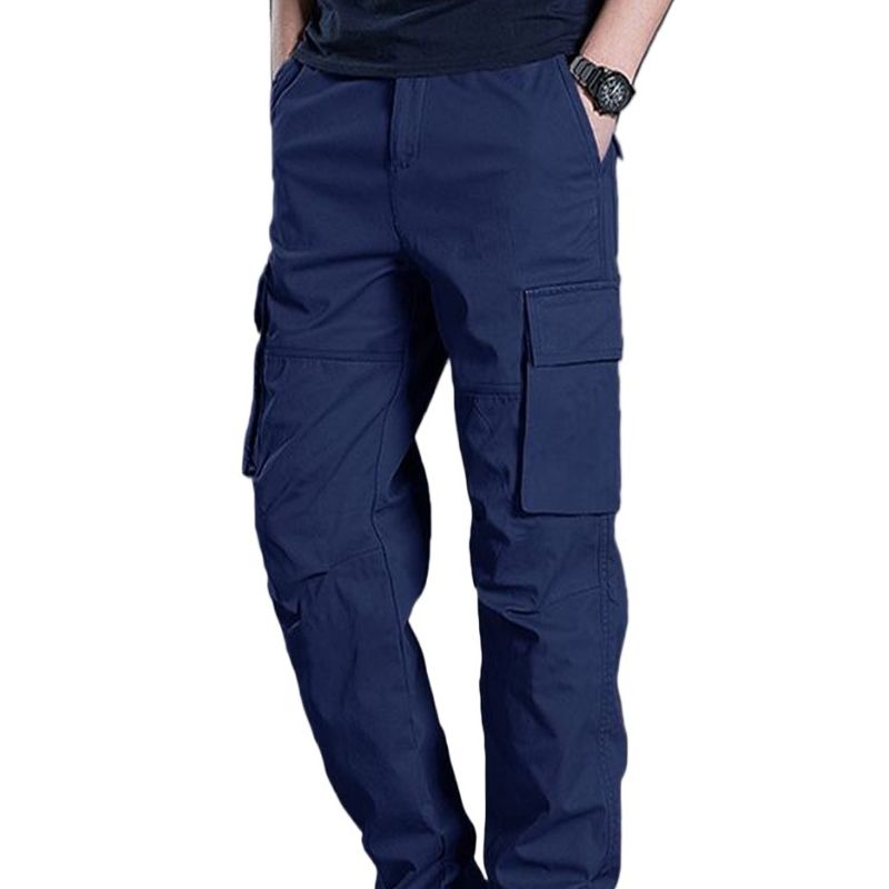 Picture of Export quality cargo pant for men stylish blue 2024 | High quality mobile pant for men stylish 2024 new | Six pocket cargo pant for men - Mens cargo pants korean