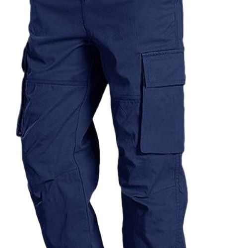 Picture of Export quality cargo pant for men stylish blue 2024 | High quality mobile pant for men stylish 2024 new | Six pocket cargo pant for men - Mens cargo pants korean