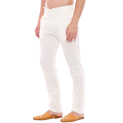 Picture of White Payjama for men new colelction 2024 | Mens Payjama white