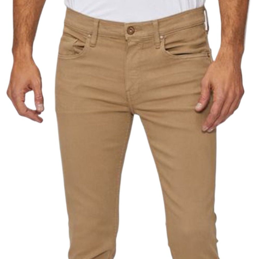 Picture of Khaki color pant for men stylish | Stretch denim pant for men stylish brand | High quality Jeans pant collection for men 2024
