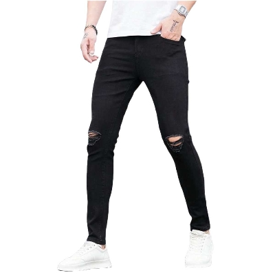 Picture of Skinny jeans pant for men black | Pant for men stylish black jeans | Export quality stretch jeans pant for men new collection 2024