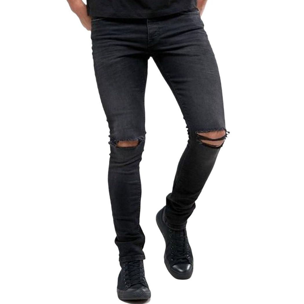 Picture of Skinny jeans pant for men black | Pant for men stylish black jeans | Export quality stretch jeans pant for men new collection 2024