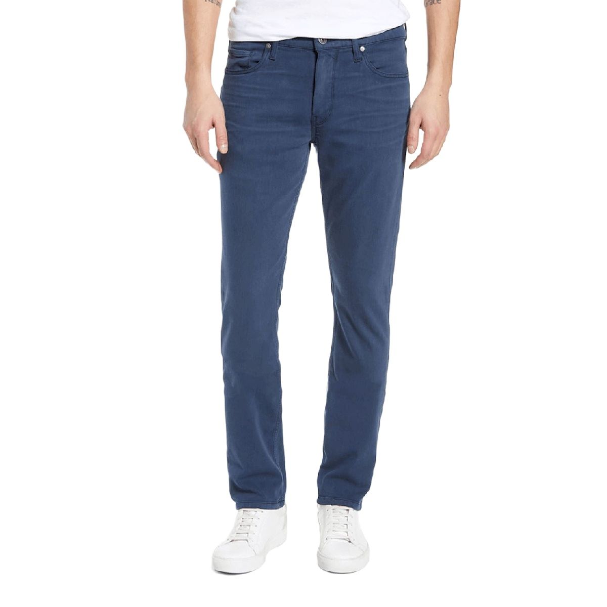 Picture of Navy blue denim pant for men new collection 2024 | Export quality denim pant for men blue | Denim pant for men stylish 2024