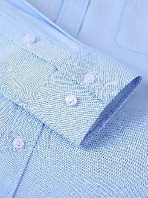 Picture of Low price sky blue shirt for men high quality cotton fabrics | Export quality solid colour shirt for men formal and stylish | Premium quality shirt for men new 2024 brand stylish sky blue colour