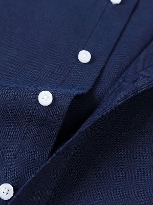 Picture of Low price blue shirt for men high quality cotton fabrics | Export quality solid colour shirt for men formal and stylish | Premium quality shirt for men new 2024 brand stylish backish blue colour