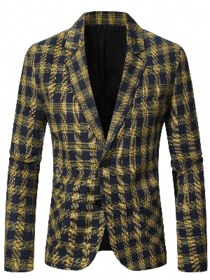 Picture of Check blazer for men stylish | Brand blazer for men black low price | China blazer for men - Export quality fabrics