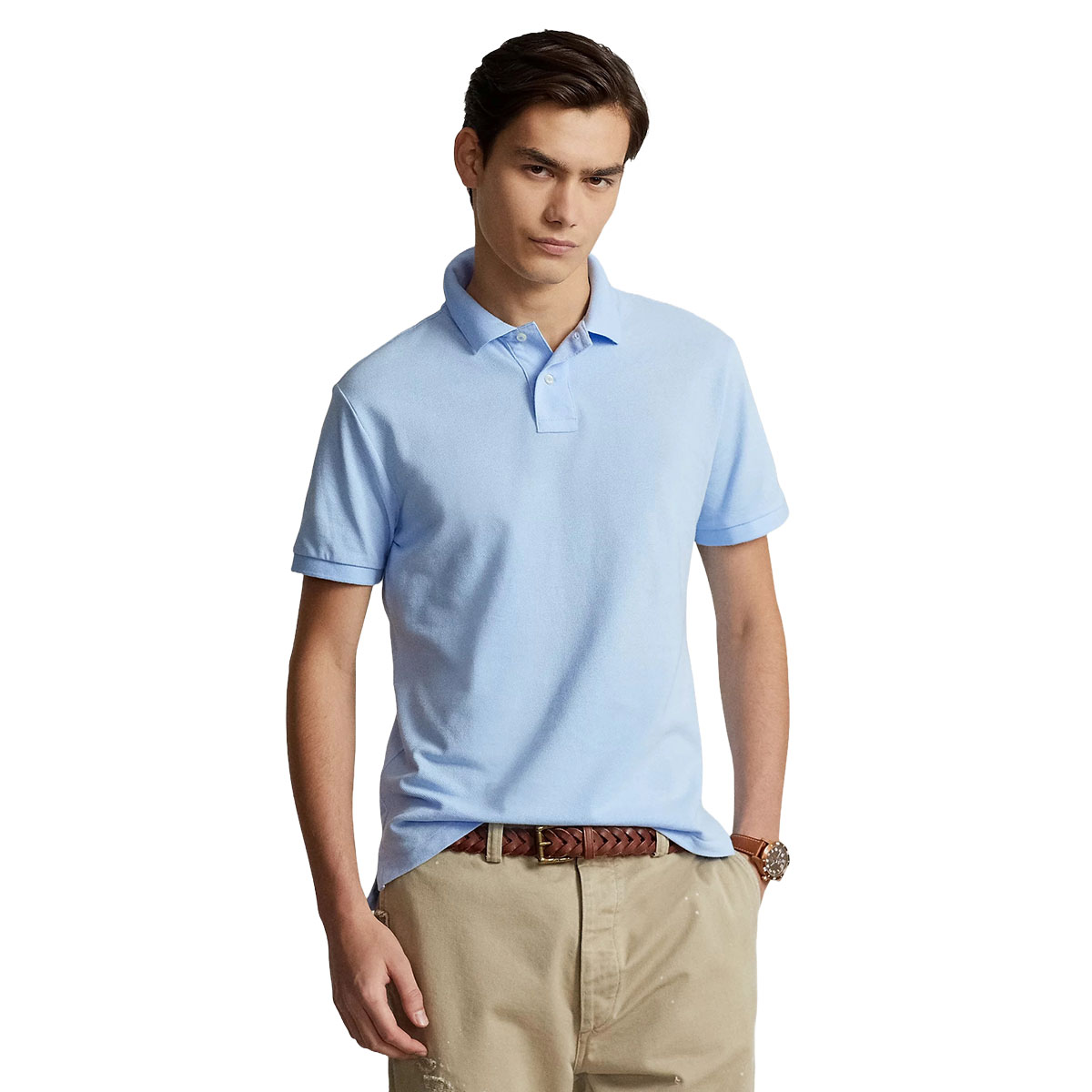 Picture of Export quality polo shirt for man new 2024 full brand | Cotton polo shirt for men high quality | Sky blue polo shirt new collection - Polo T shirt