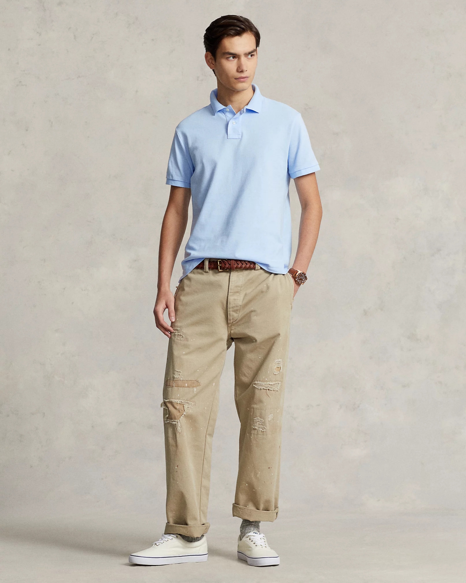 Picture of Export quality polo shirt for man new 2024 full brand | Cotton polo shirt for men high quality | Sky blue polo shirt new collection - Polo T shirt