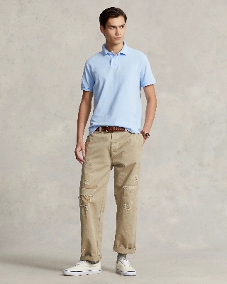 Picture of Export quality polo shirt for man new 2024 full brand | Cotton polo shirt for men high quality | Sky blue polo shirt new collection - Polo T shirt