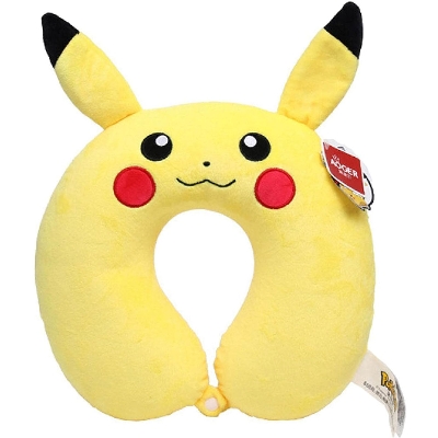 Picture of Yellow neck pillow for travel women cute | Pikachu neck pillow for men | Trendy neck pillow for car - Original Thailand Neck Pillow For Travelling | Special gift for girl friend and boy friend - Sofa and Home decoration