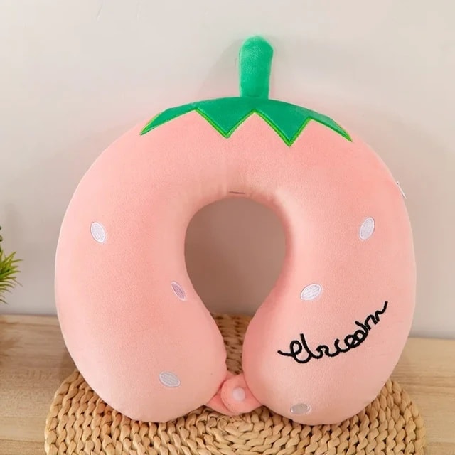Picture of sky blue or light blue neck pillow for travel women cute | Doraemon neck pillow for men | Trendy neck pillow for car - Original Thailand Neck Pillow  For Travelling - Baby pillow as gift