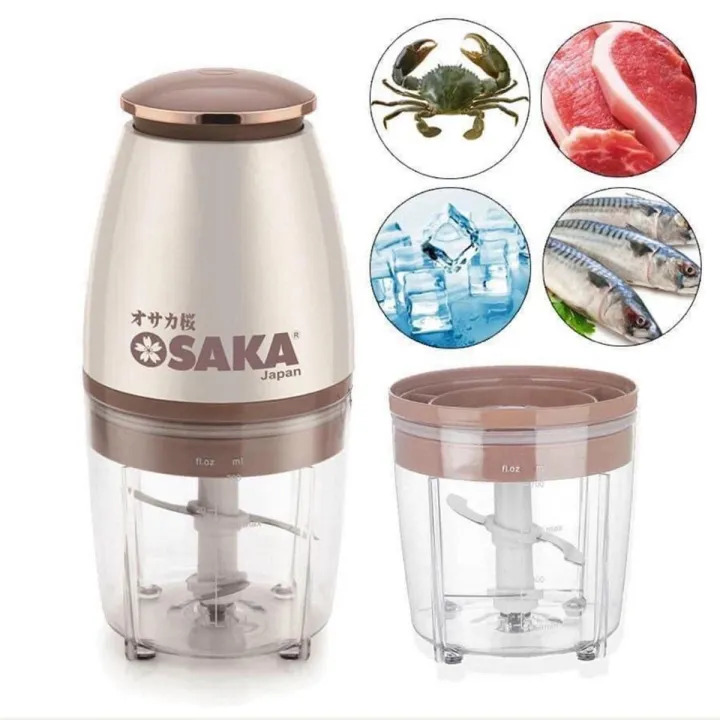 Picture of OSAKA Multi-Purpose Blender Japan Meat Grinder - Bottom Grinder - Super Fast Fruit, Blender 750ml Grinder | Super Fast Fruit Blender - Plastic jar with 2 stainless steel blades | Osaka Capsule Cutter Quatre – Multipurpose Blender Juicer Mixer (Original)