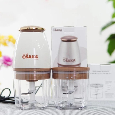 Picture of OSAKA Multi-Purpose Blender Japan Meat Grinder - Bottom Grinder - Super Fast Fruit, Blender 750ml Grinder | Super Fast Fruit Blender - Plastic jar with 2 stainless steel blades | Osaka Capsule Cutter Quatre – Multipurpose Blender Juicer Mixer (Original)