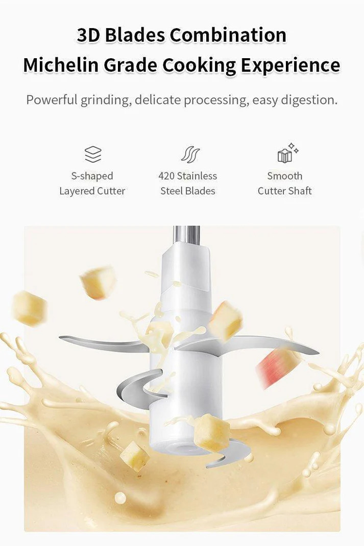 Picture of OSAKA Multi-Purpose Blender Japan Meat Grinder - Bottom Grinder - Super Fast Fruit, Blender 750ml Grinder | Super Fast Fruit Blender - Plastic jar with 2 stainless steel blades | Osaka Capsule Cutter Quatre – Multipurpose Blender Juicer Mixer (Original)