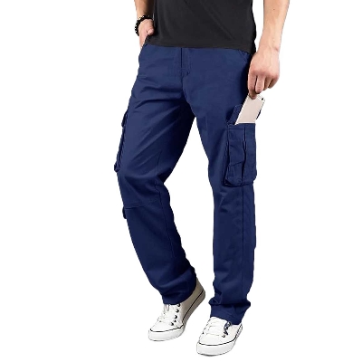 Picture of Export quality cargo pant for men stylish blue 2024 | High quality mobile pant for men stylish 2024 new | Six pocket cargo pant for men - Mens cargo pants