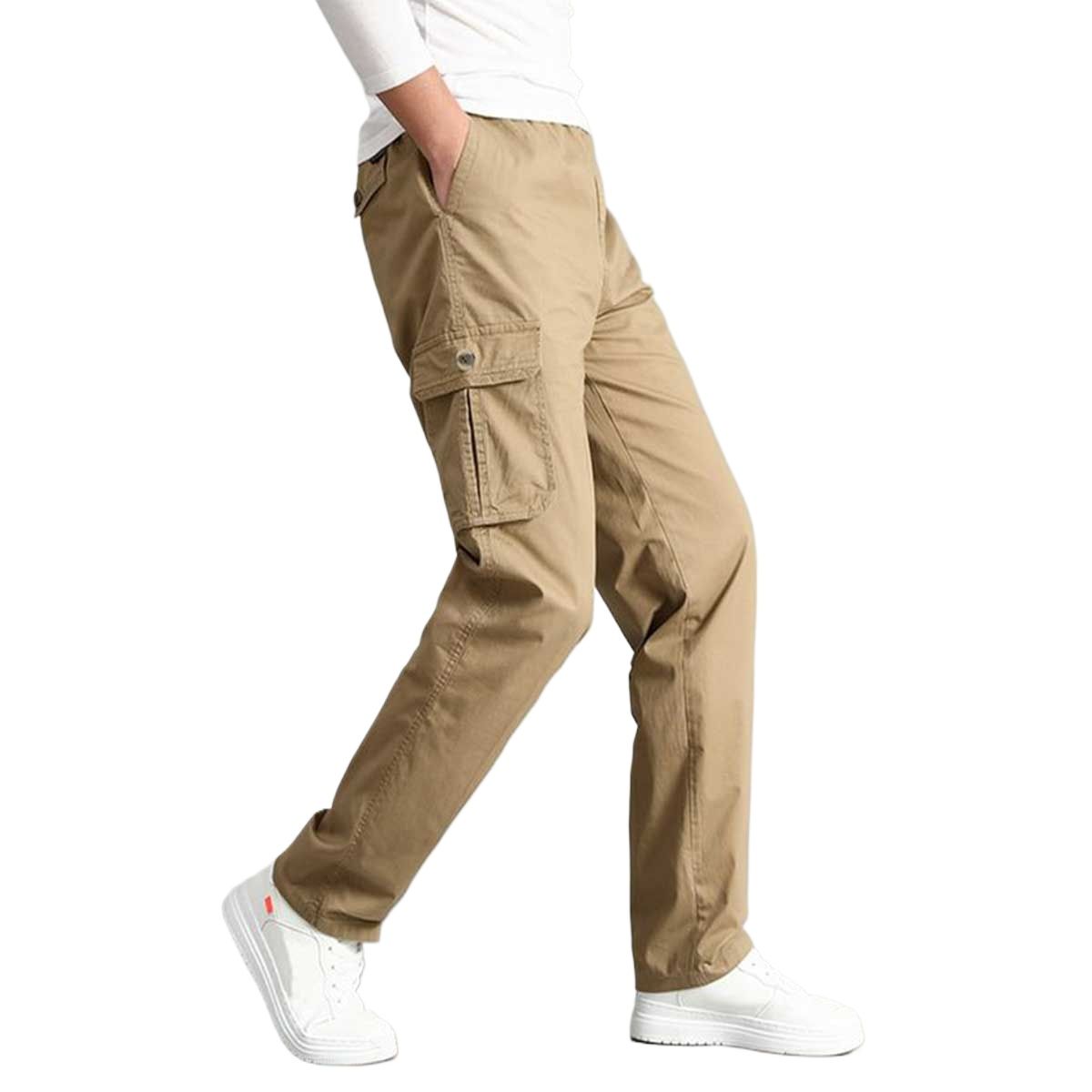 Picture of Export quality cargo pant for men stylish khaki 2024 | High quality mobile pant for men stylish 2024 new | Six pocket cargo pant for men - Mens cargo pants