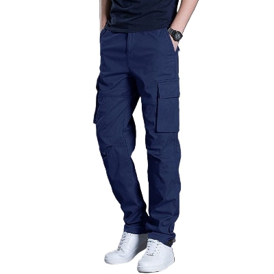 Picture of Export quality cargo pant for men stylish blue 2024 | High quality mobile pant for men stylish 2024 new | Six pocket cargo pant for men - Mens cargo pants
