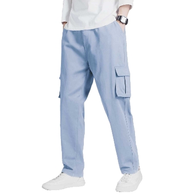 Picture of Six pockets cargo style blue pants for boys 18 years stylish | Pants for boys 14 years new collection of 2024 |  Baby boys pant stylish cargo