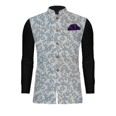 Picture of Stylish koti for men panjabi printed brand | Panjabi koti for men new collection 2024 | Weastcoat,Party wear,modi coat,Nehru jacket,Sleeveless coat Vests For men