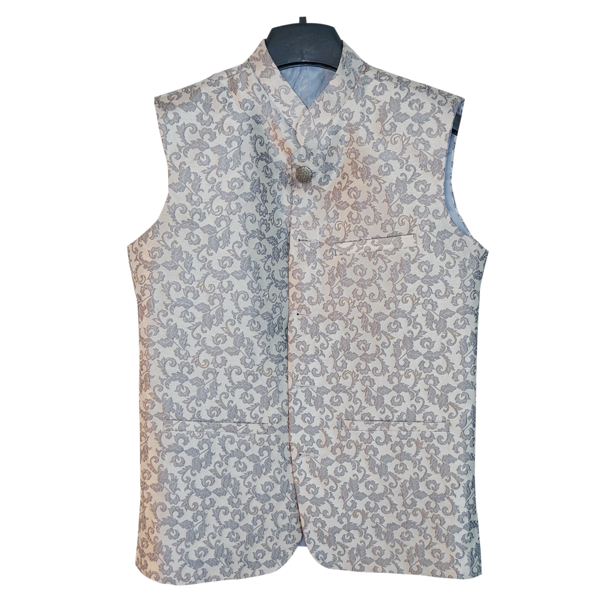 Picture of Stylish koti for men panjabi printed brand | Panjabi koti for men new collection 2024 | Weastcoat,Party wear,modi coat,Nehru jacket,Sleeveless coat Vests For men