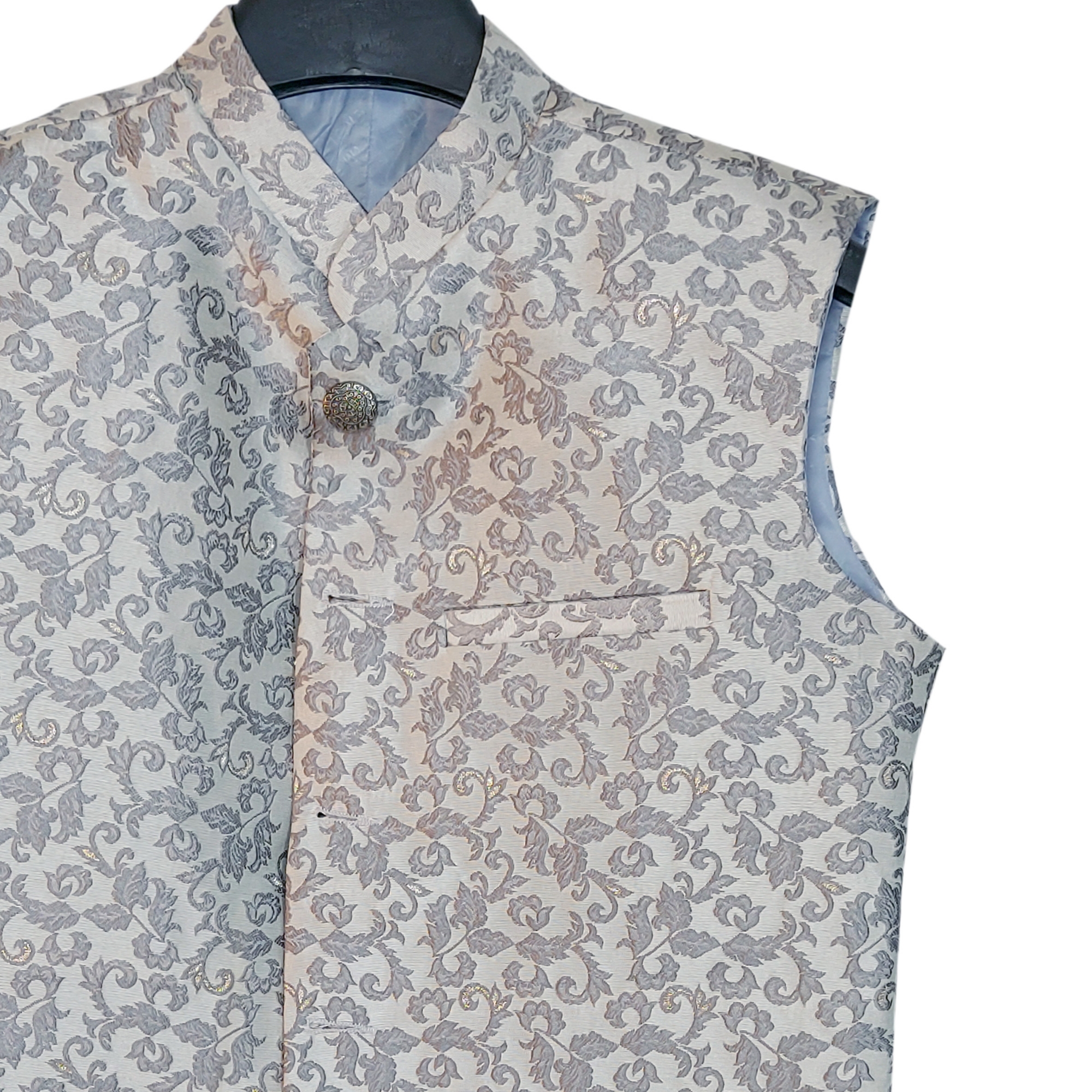 Picture of Stylish koti for men panjabi printed brand | Panjabi koti for men new collection 2024 | Weastcoat,Party wear,modi coat,Nehru jacket,Sleeveless coat Vests For men