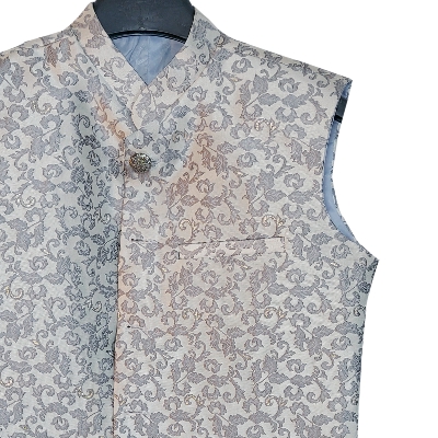 Picture of Stylish koti for men panjabi printed brand | Panjabi koti for men new collection 2024 | Weastcoat,Party wear,modi coat,Nehru jacket,Sleeveless coat Vests For men