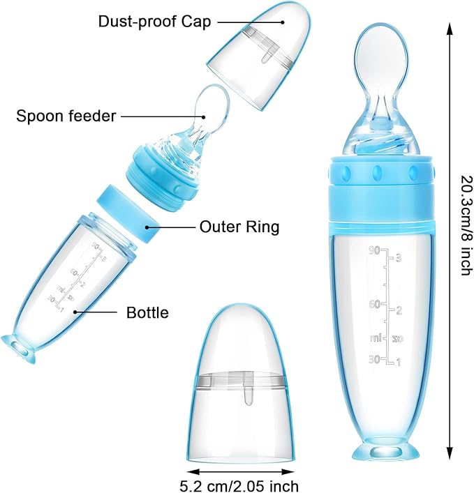 Picture of Baby Silicone spoon feeder Bottle 90/120ml | Baby feeding spoon silicon bottle | Baby spoon feeder bottle