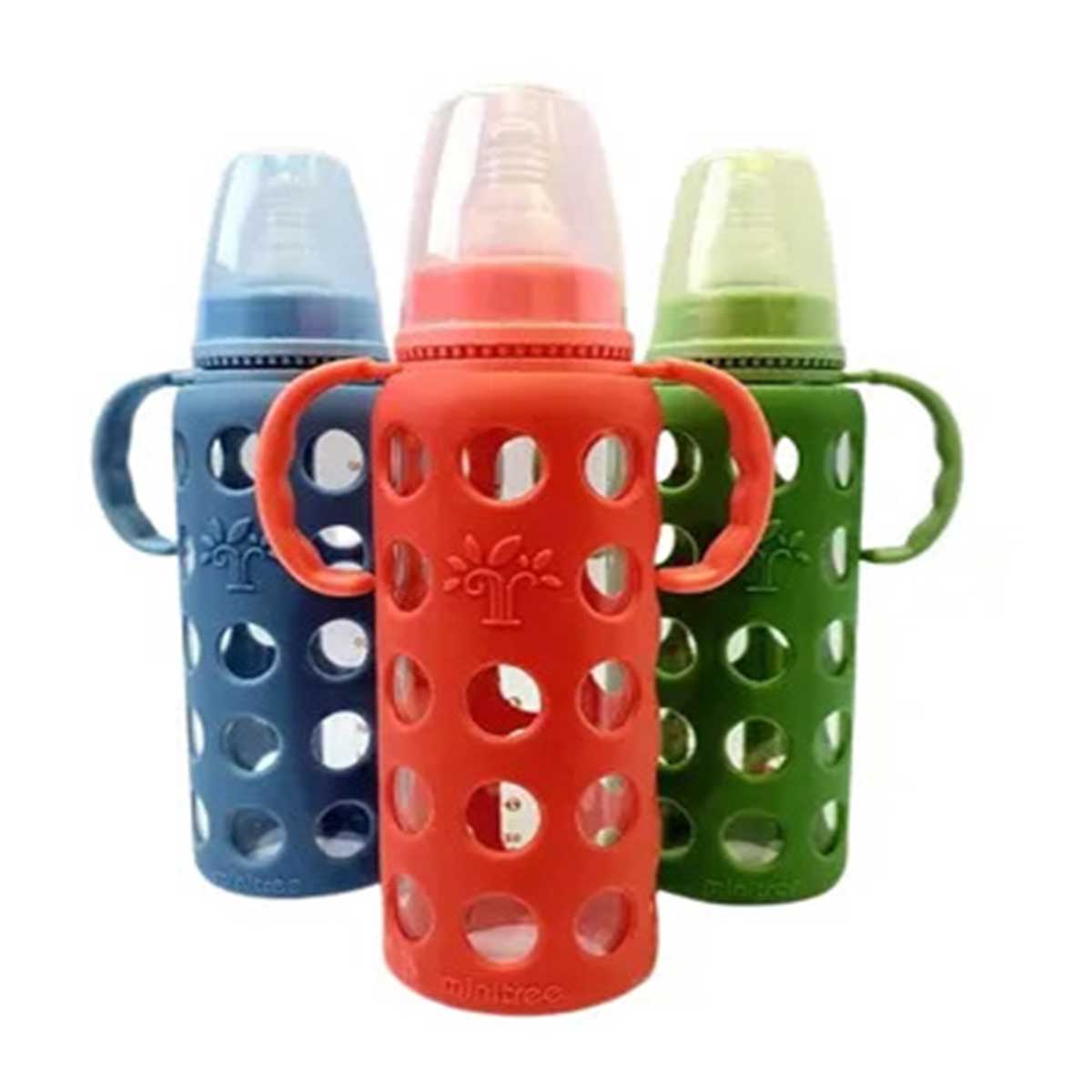 Picture of Smart baby feeder bottle glass | MINITree 240ml Glass Feeding Bottle Milk Feeder | Feeder for 6 months baby