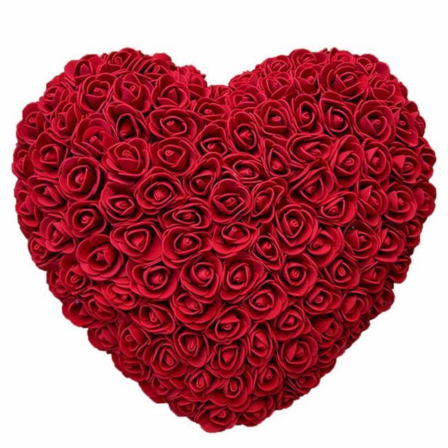Picture of Rose Heart Pillow Romantic Lovers Gift - Cushion Pillow | Love pillow cushion cover | Birthday gift for girlfriend and boyfriend | Low price and budget friendly gift