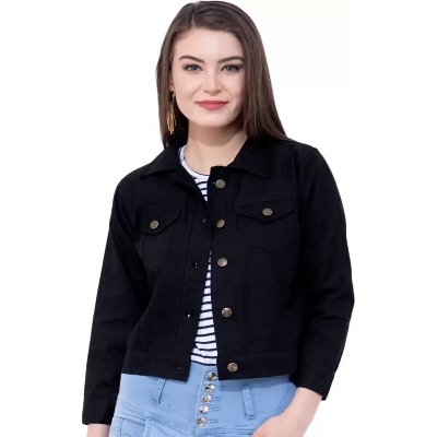 Picture of High quality denim jacket for women in low price | Premium denim jacket for women stylish 2024 | Jeans jacket for women - Winter collection for women