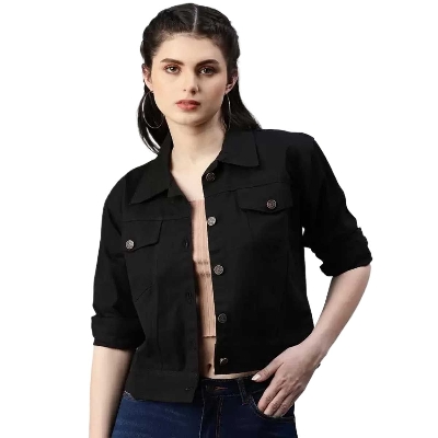 Picture of High quality denim jacket for women in low price | Premium denim jacket for women stylish 2024 | Jeans jacket for women - Winter collection for women