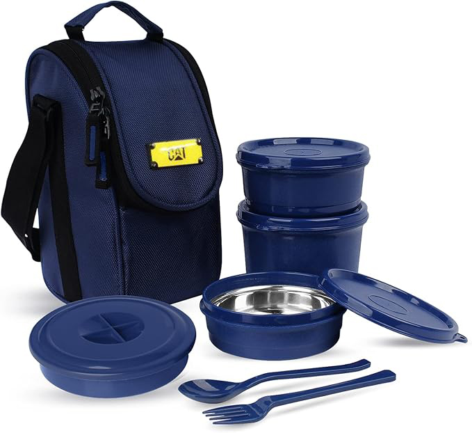 Picture of Lunch box bag for man office | office bag for men small size | Carry bag or tiffin bag  4 box lunch bag for nan and women , Lunch Box Bag For 4 layer food box