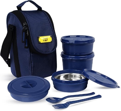 Picture of Lunch box bag for man office | office bag for men small size | Carry bag or tiffin bag  4 box lunch bag for nan and women , Lunch Box Bag For 4 layer food box