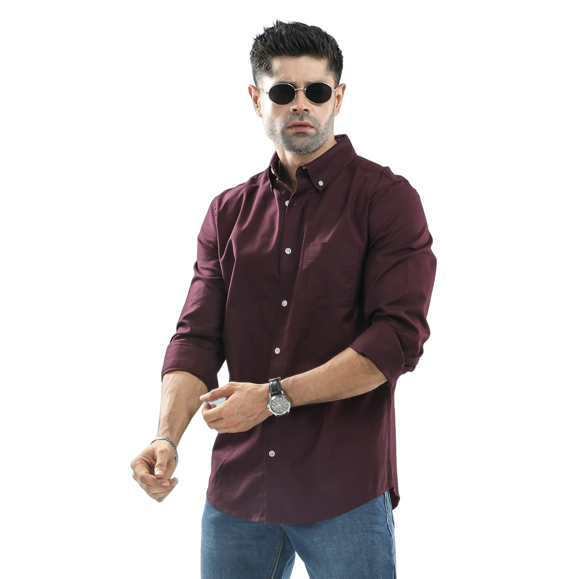 Picture of high quality shirt for men new 2024 brand stylish | Premium white, black, maroon, olive stylish solid color official shirt | Formal and casual shirt for men