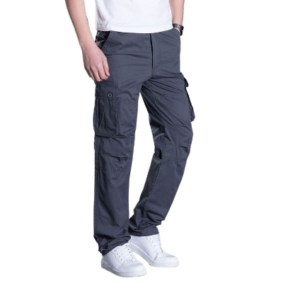 Picture of Export quality deep grey cargo pant for men stylish khaki 2024 | High quality mobile pant for men stylish 2024 new | Six pocket cargo pant for men - Mens cargo pants black ash color