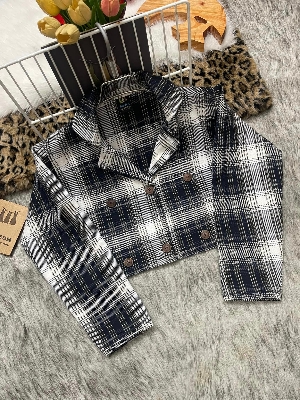 Picture of Shirt blazer for women black | Jacket winter collection for women koti jinse | High quality shirt jacket at low price | Korean dress for women |  Shirt collar blazer for girls, ladies and women
