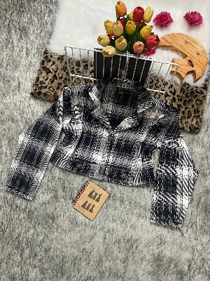 Picture of Shirt blazer for women black | Jacket winter collection for women koti jinse | High quality shirt jacket at low price | Korean dress for women |  Shirt collar blazer for girls, ladies and women