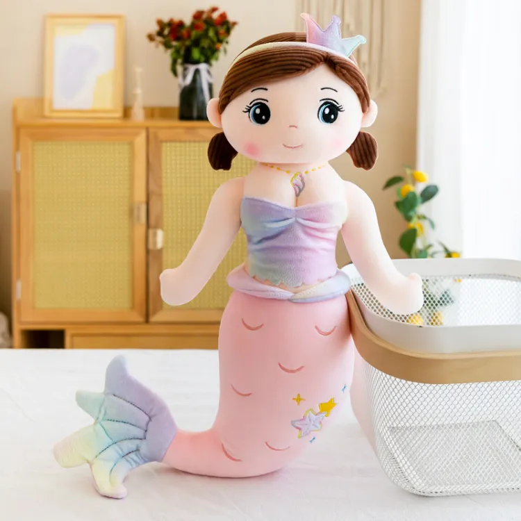 Picture of Imported Colorful Mermaid Princess Plush Pillow – Soft Sea Fish Toy for Kids, Decorative Mermaid Pillow Gift, Ocean-Themed Companion Toy, Ideal for Home Decor & Play – Daraz Exclusive | Mermaid Plush Pillow big size doll– Perfect Birthday Gift Toy