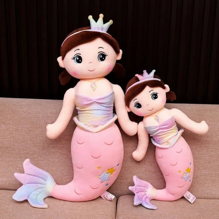 Picture of Imported Colorful Mermaid Princess Plush Pillow – Soft Sea Fish Toy for Kids, Decorative Mermaid Pillow Gift, Ocean-Themed Companion Toy, Ideal for Home Decor & Play – Daraz Exclusive | Mermaid Plush Pillow big size doll– Perfect Birthday Gift Toy